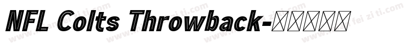 NFL Colts Throwback字体转换